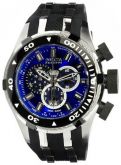 AÇO INOXIDÁVEL BOLT DIVER CHRONOGRAPH BLUE DIAL BLACK RUBBER